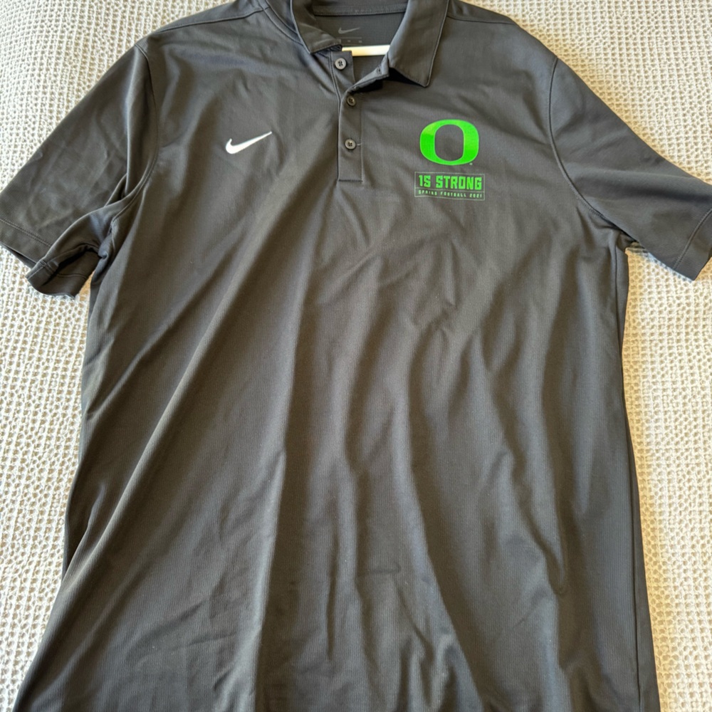 Nike Men's Gray Polo Shirt - Oregon